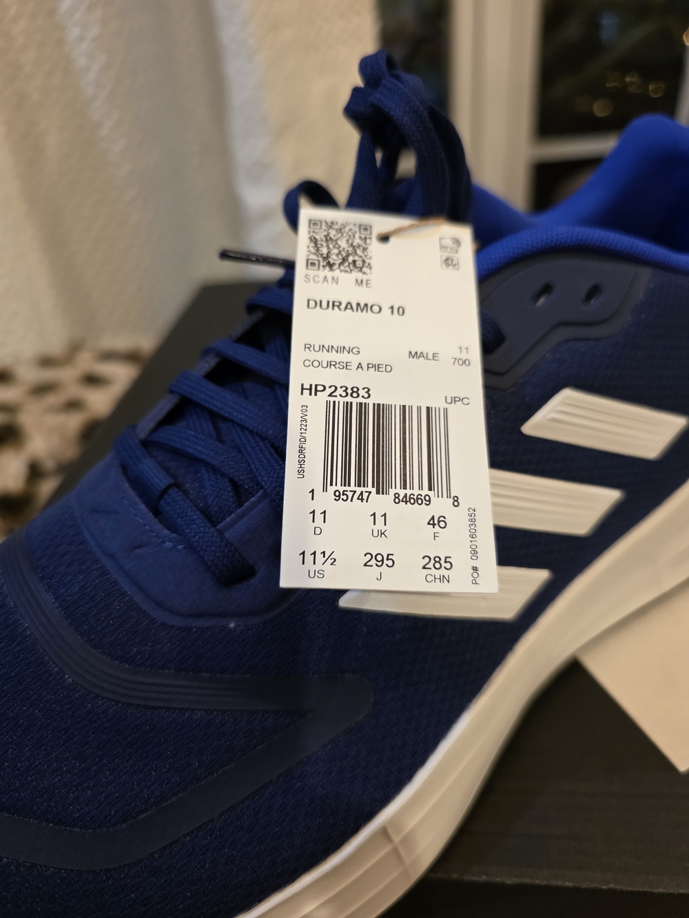 adidas Duramo 10 Men's Running Shoes - Navy Blue and White